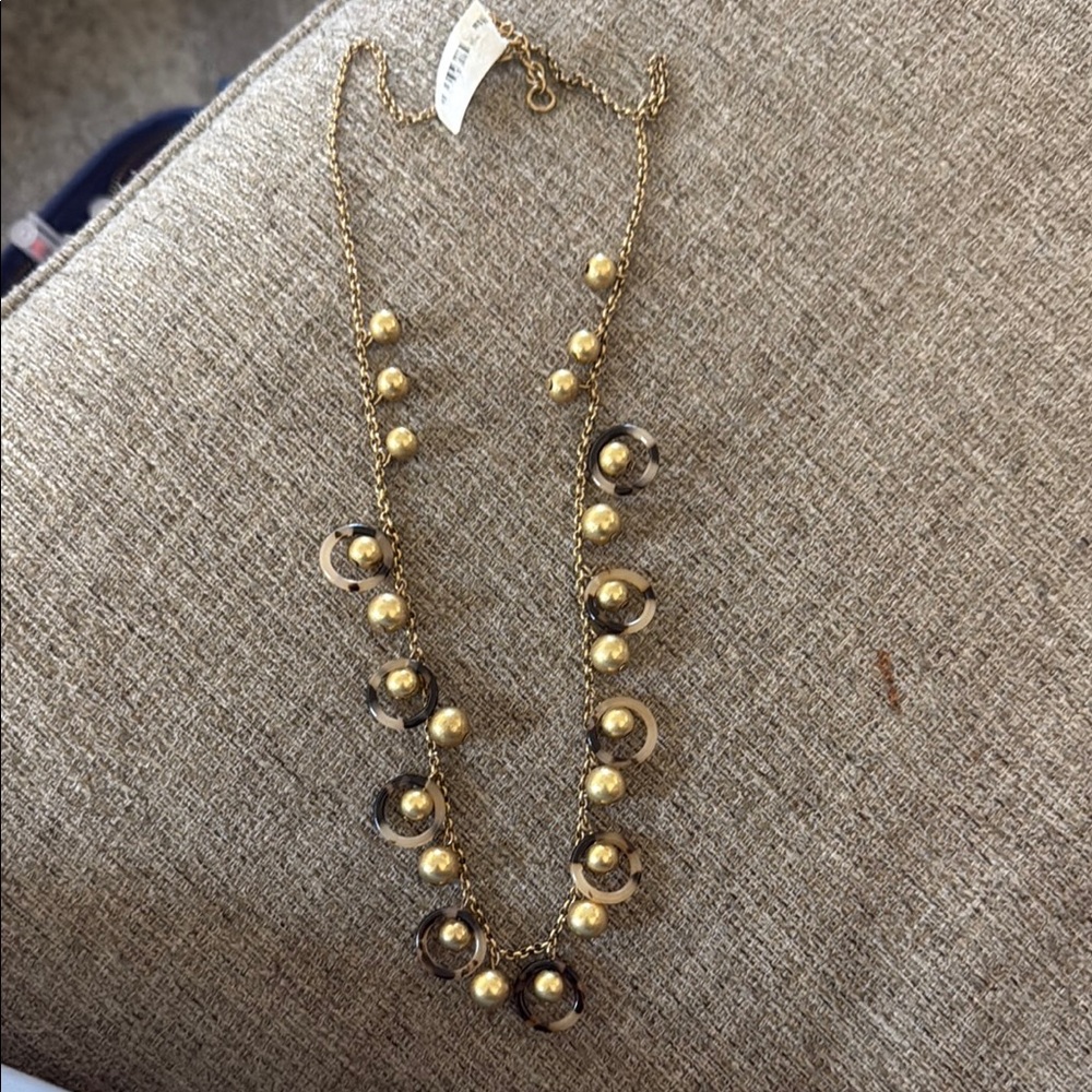 Elegant Gold and Black Beaded Necklace